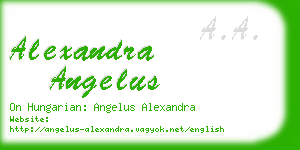 alexandra angelus business card